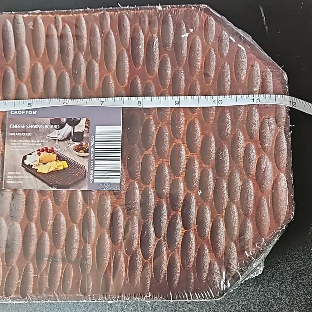 Crofton 100% Mango Wood Cheese Serving Tray New in Package
